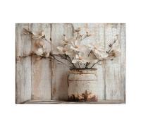 Puzzle di magnolie primaverili per adulti, 500 pezzi, puzzle stampati in legno floreale rustico, decorazioni in legno rustico per feste di intrattenimento