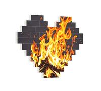 Puzzle di mattoni da costruzione Cuore Fiamma ruggente Blocco di costruzione Puzzle per adulti Blocco fotografico personalizzato Puzzle Decorazione per la casa Puzzle di mattoni 3D per donne uomini