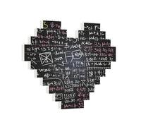 Puzzle di mattoni da costruzione Cuore Formula Matematica Blocco Puzzle Puzzle per adulti Blocco fotografico personalizzato Puzzle Home Decor 3D Puzzle di mattoni per donne uomini