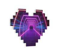 Puzzle di mattoni da costruzione Cuore Luci al neon Tunnel Building Block Puzzle per adulti Blocco fotografico personalizzato Puzzle Decorazione per la casa Puzzle di mattoni 3D per donne uomini