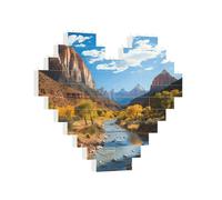 Puzzle di mattoni da costruzione Cuore Parco nazionale di Zion Building Block Puzzle per Adulti Blocco Foto Personalizzato Puzzle Home Decor 3D Puzzle di mattoni per donne uomini