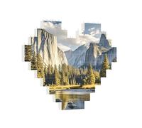 Puzzle di mattoni da costruzione Cuore yosemite parco nazionale Building Block Puzzle per adulti Puzzle personalizzato blocco foto puzzle decorazione casa 3D mattoni puzzle per donne uomini