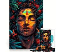Puzzle di meditazione Shiva da 1000 pezzi per adolescenti, gioco che stimola la logica e favorisce il rilassamento, con bordi di alta qualità e grafica da collezione 38x26cm