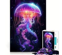 Puzzle di meduse al neon per adolescenti, 1000 pezzi, gioco di logica, divertente e rilassante, opera d'arte da collezione (38x26cm)