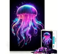 Puzzle di meduse al neon per adulti, 1000 pezzi, Logic Boost Toy Group, Joy Premium Edge, sorpresa di compleanno (50x75cm)