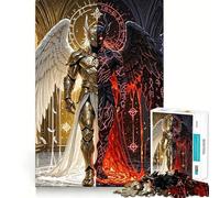 Puzzle di memoria per adolescenti "Dualità Angelo e Demone" da 1000 pezzi,divertente gioco di memoria con componenti robusti e di facile utilizzo,portatile e adatto ai viaggi (50x75cm)