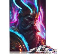 Puzzle di mitologia norrena Heimdall da 500 pezzi per adolescenti, regali, puzzle in legno per adulti e adolescenti, giocattoli per la decorazione della casa, 500 pezzi (52x38 cm)