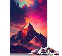 Puzzle di montagna colorati da 500 pezzi per adulti, difficoltà elevata, rafforzano i rapporti tra i membri della famiglia, 500 pezzi (52x38 cm)