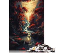 Puzzle di montagna psichedelica fai da te, puzzle di cartone premium per donne e uomini, regali di Natale 1000 pezzi (75x50 cm)