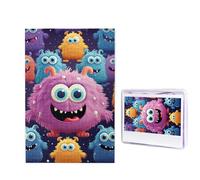 Puzzle di mostri colorati in stile cartone animato, 1000 pezzi, puzzle personalizzato in legno per adulti, foto puzzle arte da appendere alla parete, decorazione per compleanno, matrimonio, San