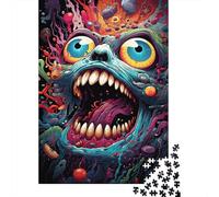 Puzzle di mostri colorati, puzzle rettangolare di alta qualità in carta riciclata al 100%, per donne e uomini, 1000 pezzi (75x50 cm)