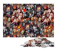 Puzzle di mostri horror da 1000 pezzi in cartone, rompicapo fai da te impegnativo, gioco perfetto per famiglie o regalo decorativo 26X38CM / 10,23x14,96 pollici