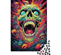Puzzle di mostri malvagi da disegnare, puzzle rettangolare di carta ad incastro preciso per bambini adulti, 1000 pezzi (38x26 cm)