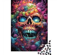 Puzzle di mostri psichedelici colorati, puzzle rettangolare di carta ad incastro preciso per bambini adulti, 1000 pezzi (75x50 cm)