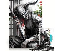 Puzzle di mostri samurai per ragazzi, 1000 pezzi, sfida mentale, divertimento rilassante, taglio preciso, regalo festivo (38x52cm)