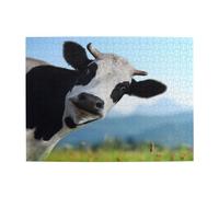 Puzzle di mucca carina stampata, 500 pezzi per adulti - Puzzle in legno per adulti e anziani