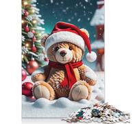 Puzzle di Natale a forma di orsetto, materiali ecologici, 100% cartone riciclato, per donne e uomini, 1000 pezzi (75x50 cm)