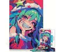 Puzzle di Natale con ragazza anime da 1000 pezzi,gioco di concentrazione,tecnica di taglio professionale,hobby affascinante per i momenti di svago (50x75cm)