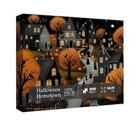 Puzzle di Natale di Halloween 1000 pezzi - Puzzle di Halloween, Giocattolo di Puzzle di Casa infestata Vintage | Puzzle stimolante, Puzzle creativo da collezione con scene di Halloween spaventato