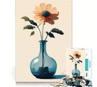 Puzzle di natura morta con fiori e vaso 1000 pezzi per adolescenti ideale per rafforzare la memoria creare un'atmosfera tranquilla e rilassante con bordi di qualità e un tocco di Babbo Natale