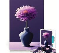 Puzzle di natura morta con fiori e vaso 1000 pezzi per adolescenti ideale per rafforzare la memoria creare un'atmosfera tranquilla e rilassante con bordi di qualità e un tocco di Babbo Natale