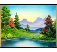 Puzzle Di Natura Trapper's Cabin Di Bob Ross | Puzzle In Jigsaw Da 1000 Pezzi