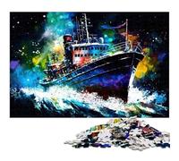 Puzzle di nave colorata da 1000 pezzi per adulti, puzzle in cartone per adulti, ideale come decorazione fai da te e come regalo rompicapo, 26X38CM/10,23x14,96 pollici.
