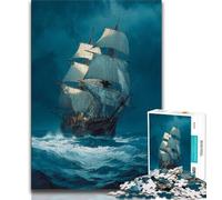 Puzzle di nave pirata per adolescenti da 1000 pezzi, giocattolo educativo ideale come regalo per tutta la famiglia (38x26cm)