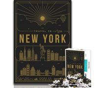 Puzzle di New York City per adulti, 1000 pezzi, gioco per famiglie, antistress, sfida difficile, collezione di artisti, belle arti, 38x26cm