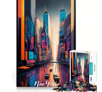Puzzle di New York Times Square per adulti, 1000 pezzi, gioco intellettuale antistress, taglio preciso, regalo perfetto (38x52cm)