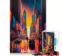 Puzzle di New York Times Square per adulti, 1000 pezzi, gioco intellettuale antistress, taglio preciso, regalo perfetto (38x26cm)