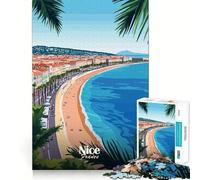 Puzzle di Nizza, Francia, paesaggio urbano, per ragazzi, 1000 pezzi, gioco di logica, divertimento casual, taglio di precisione, regalo speciale (38x26cm)