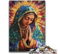 Puzzle di Nostra Signora di Guadalupe in preghiera per adolescenti, 1000 puzzle, sfida difficile antistress, ideali come regalo per tutta la famiglia (38x26cm)