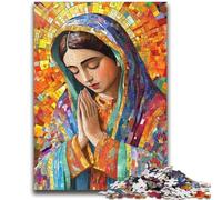 Puzzle di Nostra Signora di Guadalupe in preghiera per adolescenti, 1000 puzzle, sfida difficile antistress, ideali come regalo per tutta la famiglia (38x52cm)