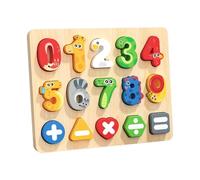 Puzzle di Numeri di Animali in Legno, Giocattolo educativo per la motricità fine, Puzzle, educativo per Bambini e Bambine di età Compresa tra 1, 2 e 3