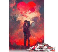 Puzzle di nuvole colorate d'amore, divertimento per la famiglia, puzzle rettangolare di carta per bambini o bambine, regali di Natale 1000 pezzi (75x50 cm)