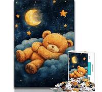 Puzzle di orsacchiotto addormentato per adulti e adolescenti,puzzle da 1000 pezzi,aiuta il cervello a esercitare giocattoli avvincenti per coltivare la pazienza e l'interazione genitore-figlio