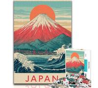 Puzzle di paesaggi giapponesi per adulti e adolescenti, 1000 pezzi, aiutano il cervello a esercitare i giocattoli avvincenti per coltivare la pazienza Un'opera d'arte (75x50cm)