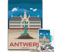Puzzle di paesaggi urbani di Anversa, Belgio, per adolescenti, 1000 puzzle, giocattoli, giochi educativi, antistress, adatti per la decorazione della scrivania, 75x50cm