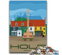 Puzzle di paesaggi urbani Holt England per adulti e adolescenti, per età 14+, giochi divertenti, attività divertenti a casa, regali di compleanno, regali di viaggio, 1000 pezzi (50x75cm)