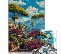Puzzle di paesaggi urbani italiani per adolescenti, 1000 puzzle, giocattoli educativi per l'apprendimento, giochi per famiglie con poster abbinato e foglio di quiz (75x50cm)