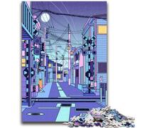 Puzzle di paesaggi urbani notturni giapponesi per adulti e adolescenti, per età 14+, giochi divertenti, attività divertenti a casa, regali di compleanno, regali di viaggio, 1000 pezzi (50x75cm)