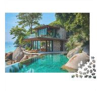 Puzzle di paesaggi, viaggi e città adatti a bambini e adolescenti, molto divertenti e stimolanti, rafforzano i legami, 1000 pezzi (75x50 cm)