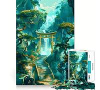Puzzle di paesaggio asiatico mistico per ragazzi, 1000 pezzi, gioco di logica, divertente e rilassante, opera d'arte dai contorni netti, oggetto da collezione (50x75cm)
