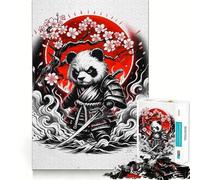 Puzzle di paesaggio giapponese con panda per adulti, 1000 pezzi, gioco per esercizi mentali, relax, design, assemblaggio, (50x75cm)