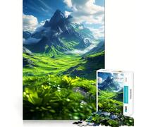 Puzzle di paesaggio montano per adulti, 1000 pezzi, gioco di abilità mentale, assemblaggio lento e divertente, regalo perfetto (38x26cm)