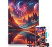 Puzzle di paesaggio spaziale fantasy per adulti, 1000 pezzi, gioco di logica mentale, rilassante e divertente, taglio preciso, piacevole sorpresa (50x75cm)