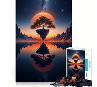 Puzzle di paesaggio spaziale fantasy per adulti, 1000 pezzi, gioco intelligente, tranquillo, con un disegno rilassante da assemblare, (50x75cm)