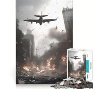 Puzzle di paesaggio urbano post-apocalittico per adolescenti, 1000 pezzi, gioco per allenare la mente, design rilassante, assemblaggio, sorpresa di Natale (38x26cm)