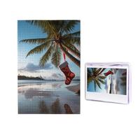 Puzzle di palma di Natale 1000 pezzi puzzle puzzle personalizzato in legno immagine puzzle per adulti foto puzzle arte appeso alla parete decorazione per compleanno, matrimonio, San Valentino